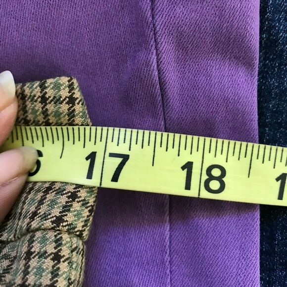 Talbots Pants Womens Sz 8P Petite Brown Plaid Signature‎ Boot Cut Stretch Dress - Picture 10 of 12